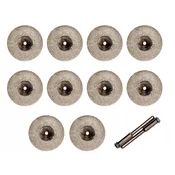 shumee DIAMANTNI DISK 50 mm ZA DREMEL MINI BRUSILNIK 10 DISKOV + 2 ARDA