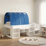 Krevet s tunelom 3 pcs Bijela i plava Konstruirano drvo