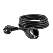 Kabel naponski COMMEL H05VV-F 3G1.5, 1 vtičnica, 8m, črni