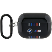 BMW AirPods Pro 2 gen cover Black Multiple Colored Lines (BMAP222SWTK)