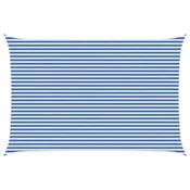 Vidaxl Senčna platna Modra in bela 4 x 7 m HDPE