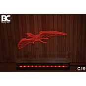 Black Cut 3D Lampa jednobojna - Pterosaurus ( C19 )