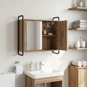 vidaXL Viseca kopalniška omarica Artisan hrast 64 x 20 x 56,5 cm