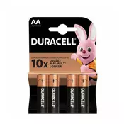 DURACELL dugotrajne AA alkalne baterije, 4 komada po pakiranju DBAA