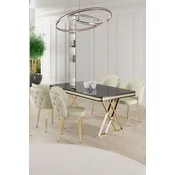 Hanah Home Set Trpezarijski sto i 4 stolice Rigel, Krem-beli