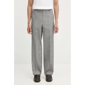 Hlače z dodatkom volne Visvim WIDE SLACKS SANTOME