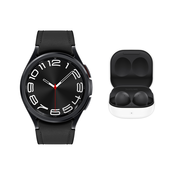 Samsung Pametna ura Galaxy Watch6 Classic 43mm BT (SM-R950) in slušalke Galaxy Buds2 (SM-R177) v črni barvi