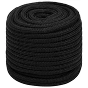 vidaXL Večnamenska vrv 16 mm 25 m Črna Poliester