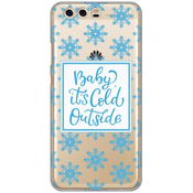 Ovitek Print za Huawei P10 Plus My Print Cover, Cold outside, siva in roza