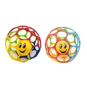 Teddies Mehka plastična žoga z ropotuljico 12cm 6m+