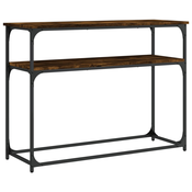 MAISON CHIC konzolna miza - miza ob steni dimljen hrast 100x35,5x75 cm inženirski les, (21786418)