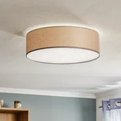 TK Lighting Stropna svetilka Rondo, rjava, O 45 cm - spalnica - Sodobni - Tkanine/tekstil