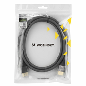 SHUMEE Močan vzdržljiv HDMI 2.1 8K/4K/2K pleten kabel 2m - srebrn