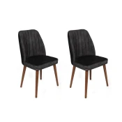 Hanah Home Set stolica Alfa-467 V2, 62x75x51.5 cm, 2 komada, Crne