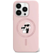 Karl Lagerfeld KLHMP15XSCMKCRHP iPhone 15 Pro Max 6.7 pink hardcase Silicone Karl Choupette Ring MagSafe (KLHMP15XSCMKCRHP)