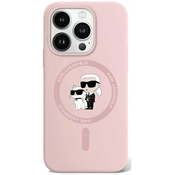 Karl Lagerfeld KLHMP15XSCMKCRHP iPhone 15 Pro Max 6.7 pink hardcase Silicone Karl  Choupette Ring MagSafe (KLHMP15XSCMKCRHP)