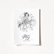 Wallity Poster France Metz-2073, 42x59,4 cm