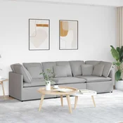 Modularna sofa s jastucima, tkanina, oblak sive boje