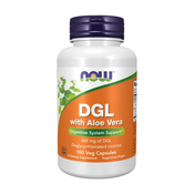 DGL (deglicizirani korijen sladica) s aloe verom NOW, 400 mg (100 kapsula)