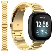 Miimall kovinski pašček iz nerjavečega jekla za Fitbit Versa 4/Versa 3/Sense 2/Sense – zlata