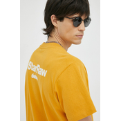 Pamucna majica G-Star Raw boja: narancasta, s aplikacijom