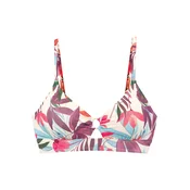 LASCANA Bikini zgornji del ecru/zelena/robida/malina