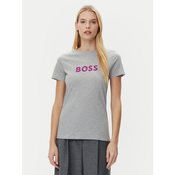 BOSS Majica Elogo 5 pegasto siva/lila