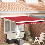 Nadstrešnica Crvena 300 x 250 cm Poliester i aluminij