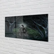 tulup.si Zidna obloga za kuhinju Obrazec dark gozd drevo 100x50 cm