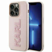 Karl Lagerfeld originalna maskica za iPhone 15 Pro Max KLHCP15X3DMBKCP: roza