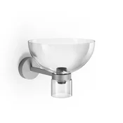 FLOS LED-stenna svetilka Nocturne Bowl, srebrna, steklo, z možnostjo zatemnitve - Hodnik - Dizajn - srebrna, prosojna - Aluminij