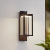 Lucande LED-stenna svetilka za zunanjo uporabo Ferdinand, rjava, kovina, IP54 - Sodobni - rjavo-rdeča, prosojna - Aluminij