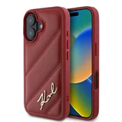 shumee Prešit ovitek Karl Lagerfeld Signature rdeče barve za iPhone 16