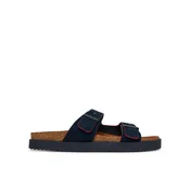Tommy Hilfiger Natikači Cork Adjustable Suede Sandal FM0FM05869 Mornarsko modra