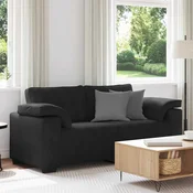 Dvosjed Crni 180x77x82 cm Baršun
