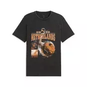 PUMA Fanpack 90s Tee Relaxed Men, Football, Black/Rickie Orange, XS