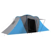 Homestar Tunel šotor za 4 do 6 oseb 555x225x190 cm siva in modra