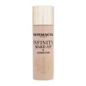 Dermacol Infinity Make-Up & Corrector visoko prekriven puder in korektor 2v1 20 g Odtenek 01 fair