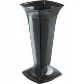 KADAX Vaza za nagrobnik, plastika, grafitna, 39 cm, odporna proti zmrzali