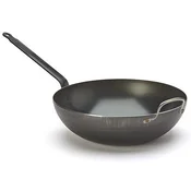 de Buyer Ponev z nelepljivim premazom 5217.32, BLUE CARBON, WOK, blue steel, diameter 32 cm, height 9.7 cm, wider bottom