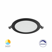 Braytron Ugradni LED panel BRY-SMD-CRP-12W-KRUG-DIMABILNI-8INC-CRNI-3U1