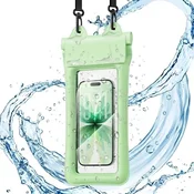 GS Essager ES-FSD04 vodoodporno ohišje IPX8 za telefon, univerzalno, s paščkom, zeleno
