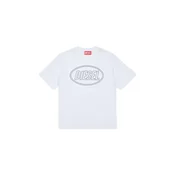 Otroška bombažna kratka majica Diesel TCIRCLE OVER T-SHIRT bela barva, J02582