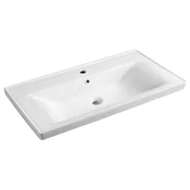 SAVA 90 keramični umivalnik 90x46cm, bela - Bela - 90x46 cm - Aqualine - 24 - Keramika - Pravokotnik - 900 - 460 - 14