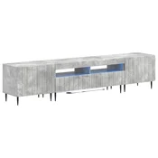 vidaXL 5-delna LED TV omarica Betonsko siva Inženirski les