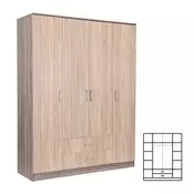 Garderobna omara Miami 160x205 cm sonoma hrast-jork hrast