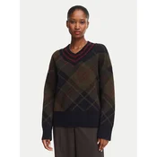 Barbour Pulover Shae LKN1841TN43 Temno zelena Relaxed Fit