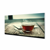 tulup.si Slika na akrilnem steklu Heat žličko čaja 125x50 cm 4 obešalnika