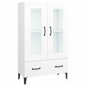 Visoka komoda bijela 70 x 31 x 115 cm od konstruiranog drva