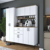 Hanah Home JE264 višenamenski ormaric 180 × 204,2 × 45 cm, bela/orah